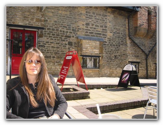 BJ enjoying the sun in Stamford UK